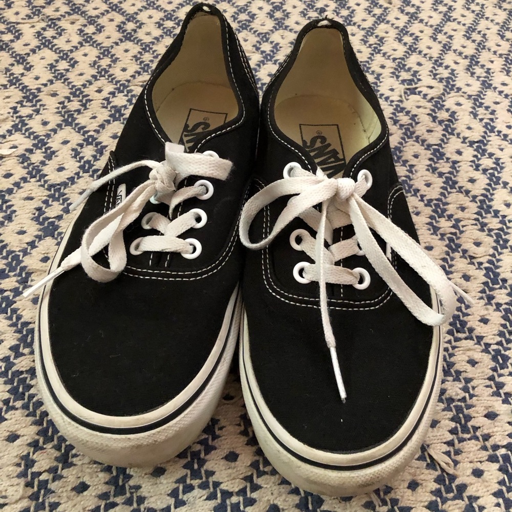 Platform black vans (authentic stackform)